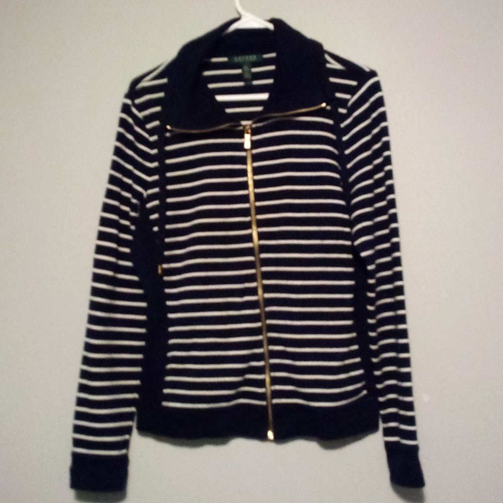 LAUREN RALPH LAUREN L/S FULL ZIP SWEATER